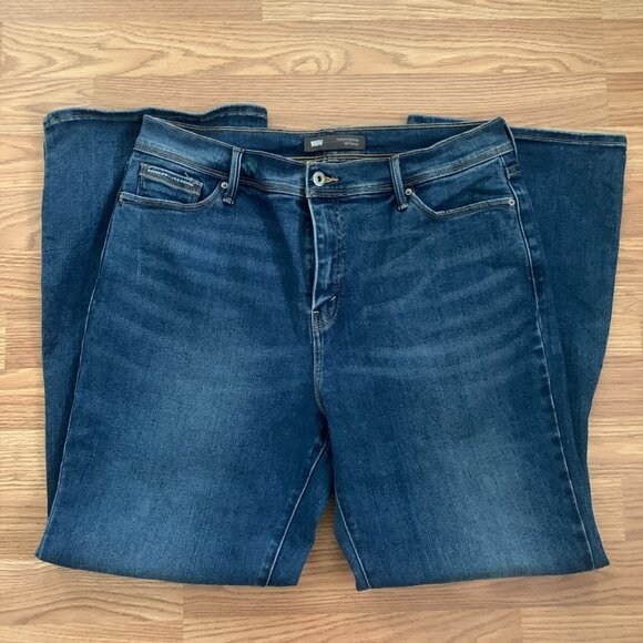 Levis Jeans Blue Perfectly Slimming Boot Cut 512 Denim Pants High Rise Sz 16S - Picture 2 of 14